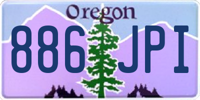 OR license plate 886JPI