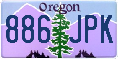 OR license plate 886JPK