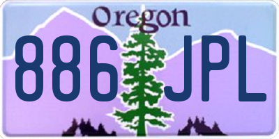 OR license plate 886JPL