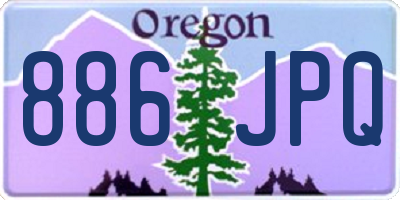 OR license plate 886JPQ