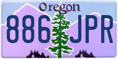 OR license plate 886JPR