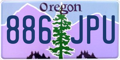OR license plate 886JPU