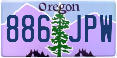 OR license plate 886JPW