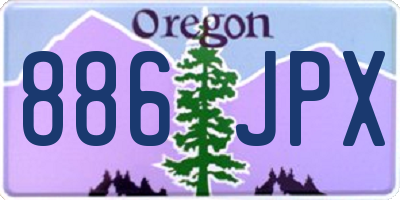 OR license plate 886JPX