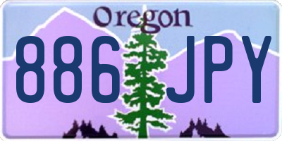 OR license plate 886JPY