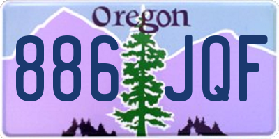 OR license plate 886JQF