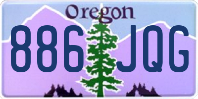 OR license plate 886JQG