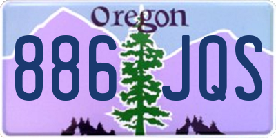 OR license plate 886JQS