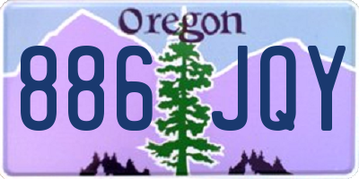 OR license plate 886JQY
