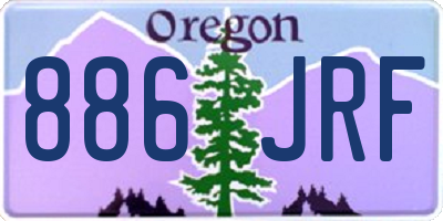 OR license plate 886JRF