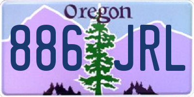 OR license plate 886JRL