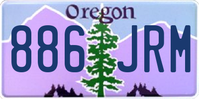 OR license plate 886JRM