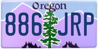 OR license plate 886JRP