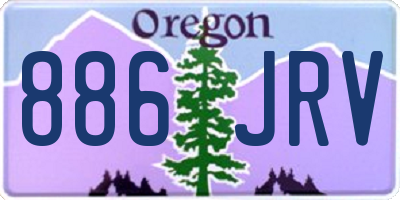 OR license plate 886JRV