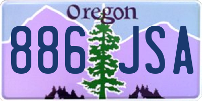 OR license plate 886JSA