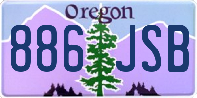 OR license plate 886JSB