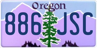 OR license plate 886JSC