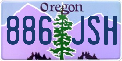 OR license plate 886JSH