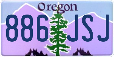OR license plate 886JSJ