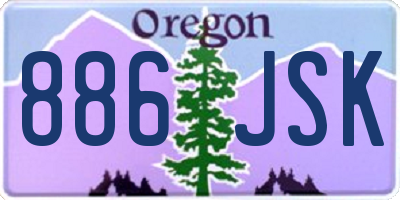 OR license plate 886JSK