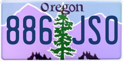 OR license plate 886JSO