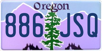 OR license plate 886JSQ