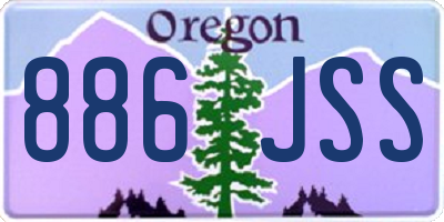OR license plate 886JSS