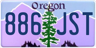OR license plate 886JST