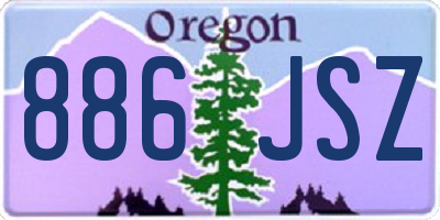 OR license plate 886JSZ