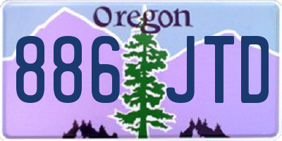 OR license plate 886JTD
