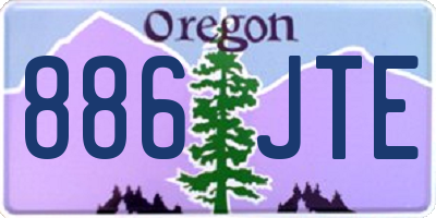 OR license plate 886JTE