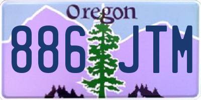 OR license plate 886JTM
