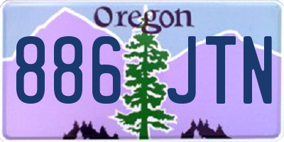 OR license plate 886JTN