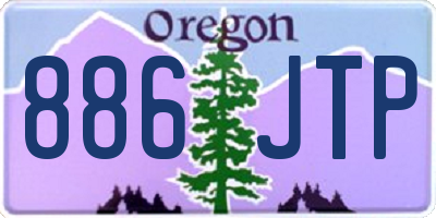 OR license plate 886JTP