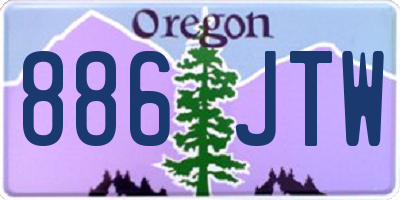 OR license plate 886JTW
