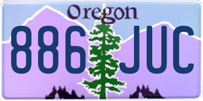 OR license plate 886JUC