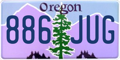 OR license plate 886JUG