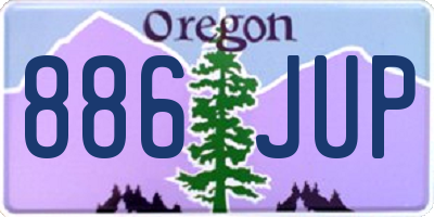 OR license plate 886JUP