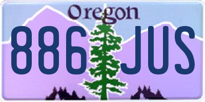 OR license plate 886JUS