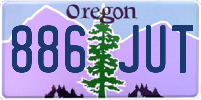 OR license plate 886JUT