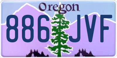 OR license plate 886JVF