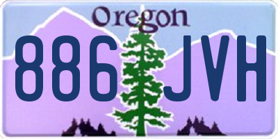 OR license plate 886JVH