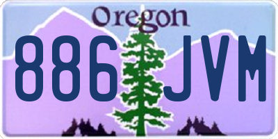OR license plate 886JVM