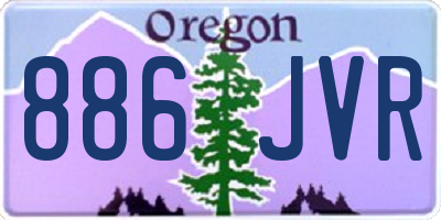 OR license plate 886JVR