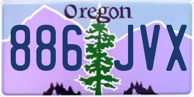 OR license plate 886JVX