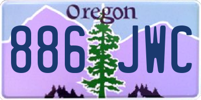 OR license plate 886JWC