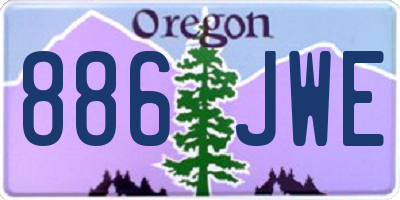 OR license plate 886JWE