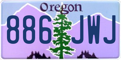OR license plate 886JWJ
