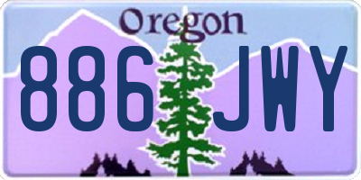 OR license plate 886JWY