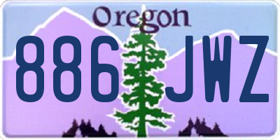 OR license plate 886JWZ